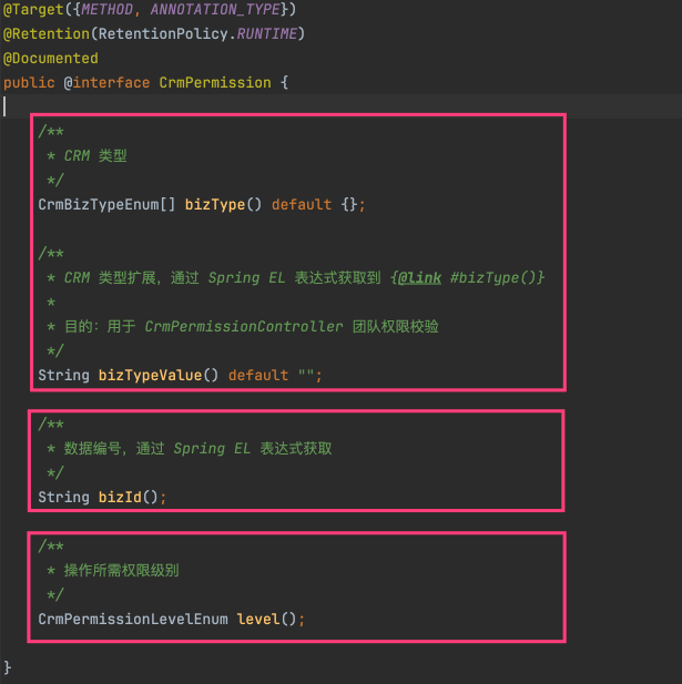CrmPermission 注解